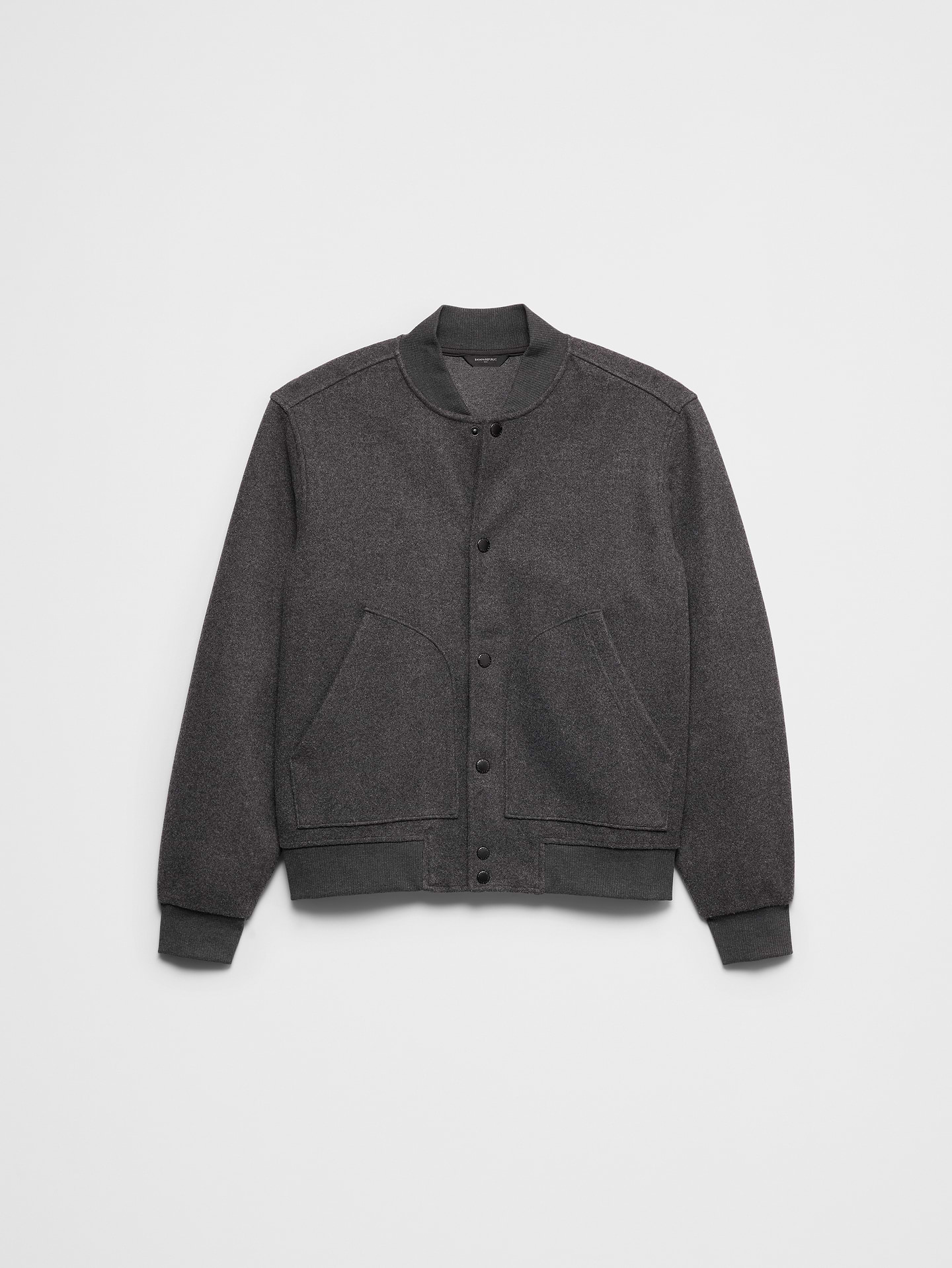 Image 4 of 4, Knit Melton Bomber