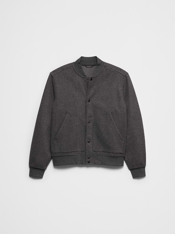 Knit Melton Bomber