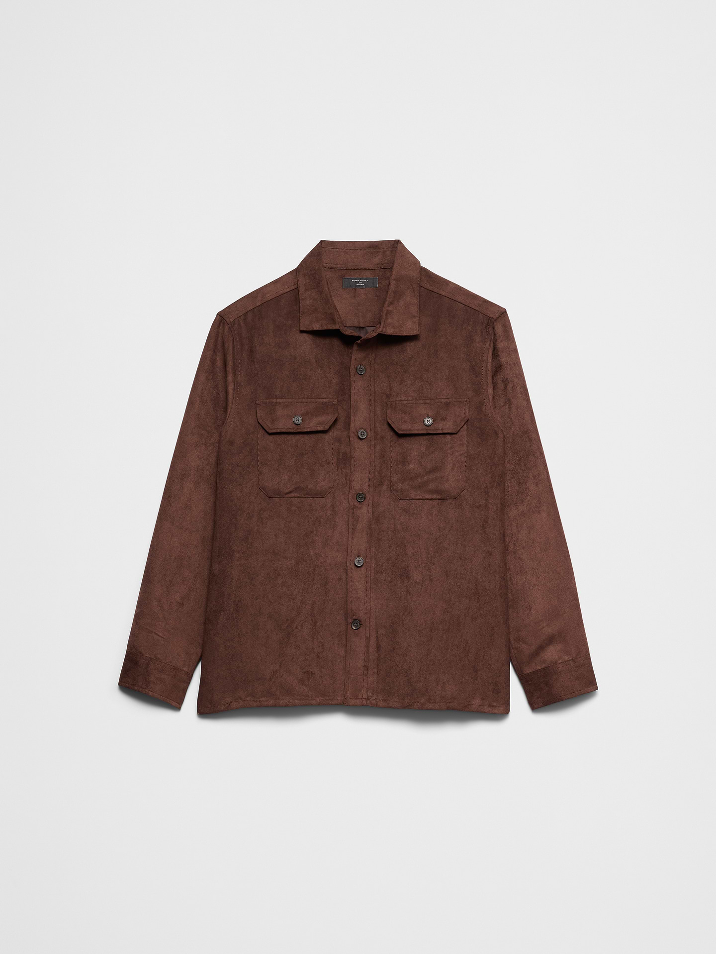 Image number 4 showing, Relaxed-Fit Vegan Suede Overshirt