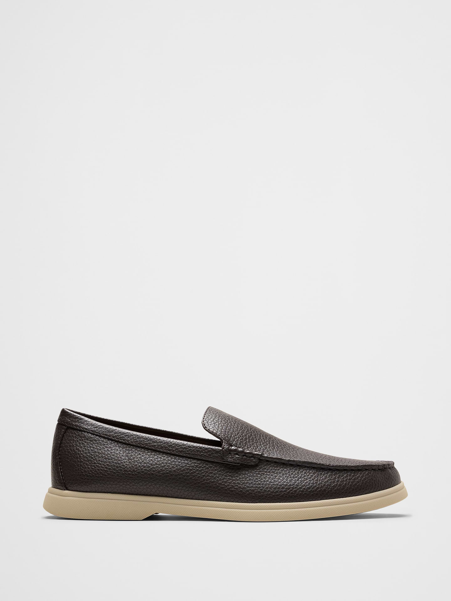 Image number 1 showing, Vegan Pebbled Leather Sneaker-Bottom Loafer