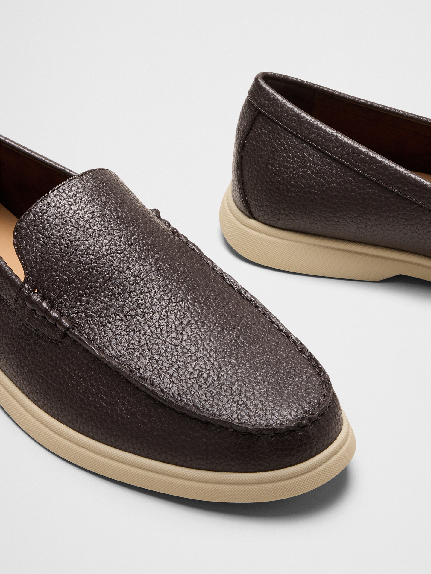 Image number 5 showing, Vegan Pebbled Leather Sneaker-Bottom Loafer