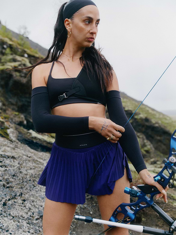 Featherweight Plissé Run Short
