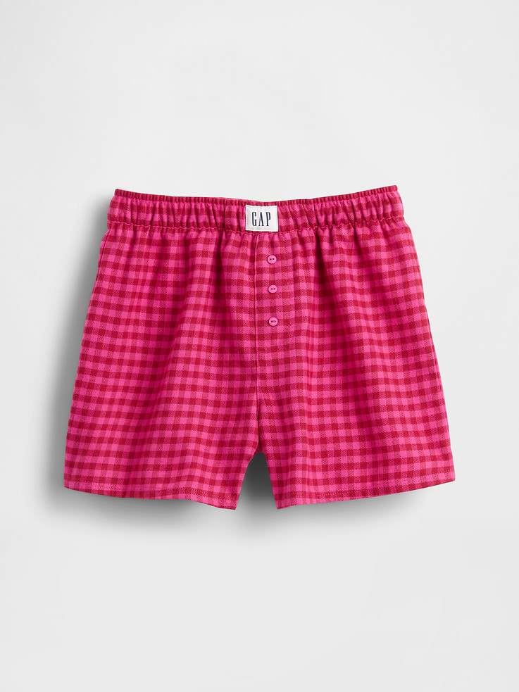 Image 2 of 4, Kids Recycled Flannel PJ Boxer Shorts