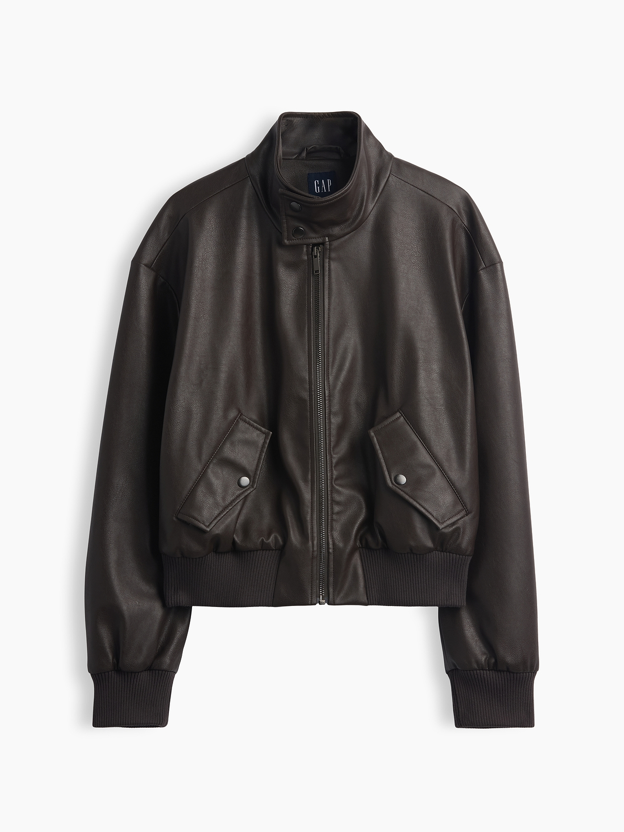 Vegan Leather Bomber Jacket | Gap