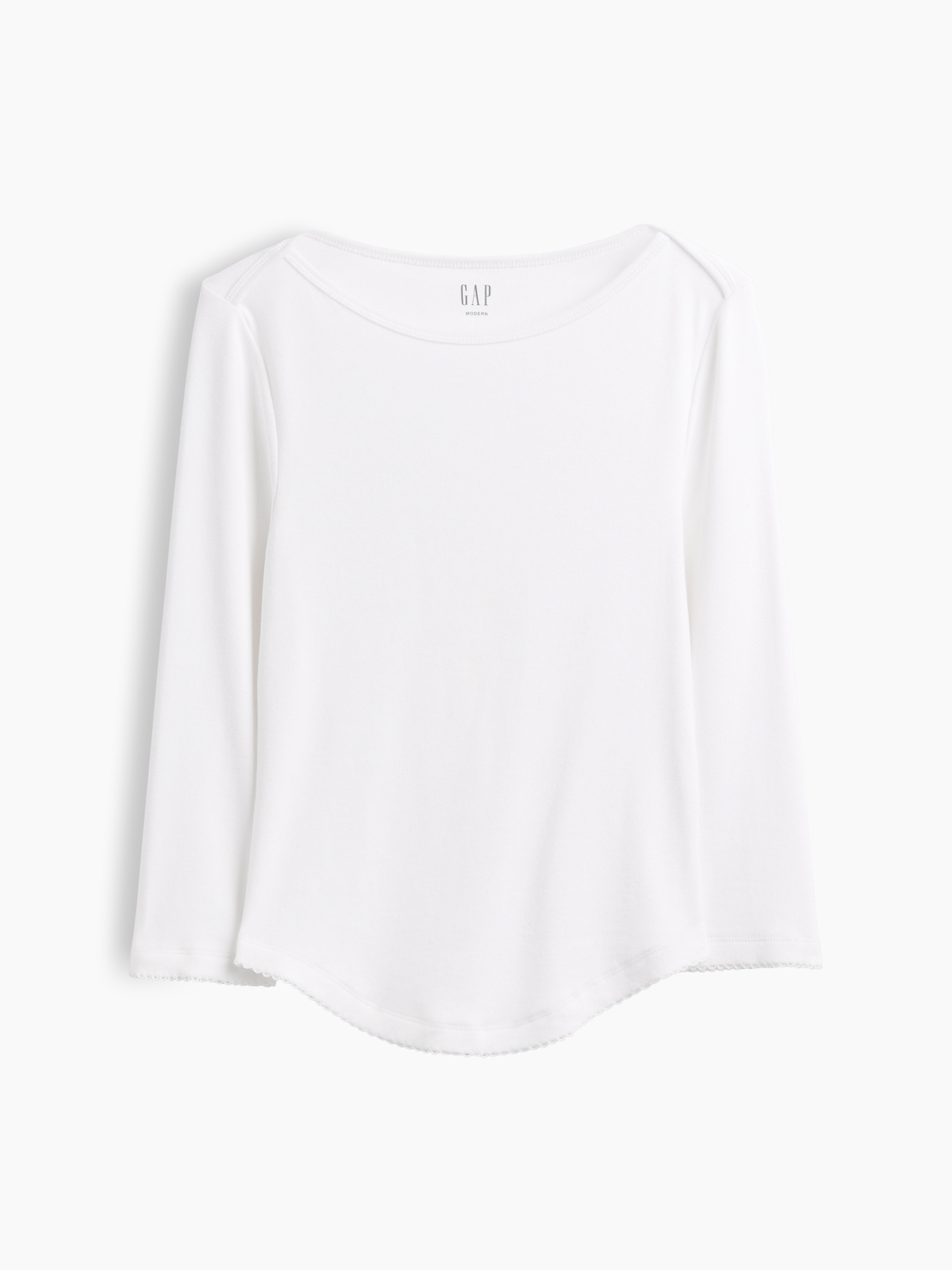 トップス Docking Balloon Hem T-shirt Modern Curved-Hem T-Shirt | Gap