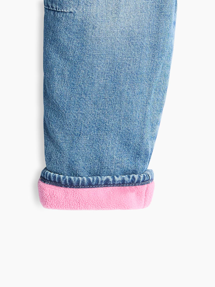 Image 4 of 4, Baby & Toddler Cozy-Lined Horseshoe Jeans