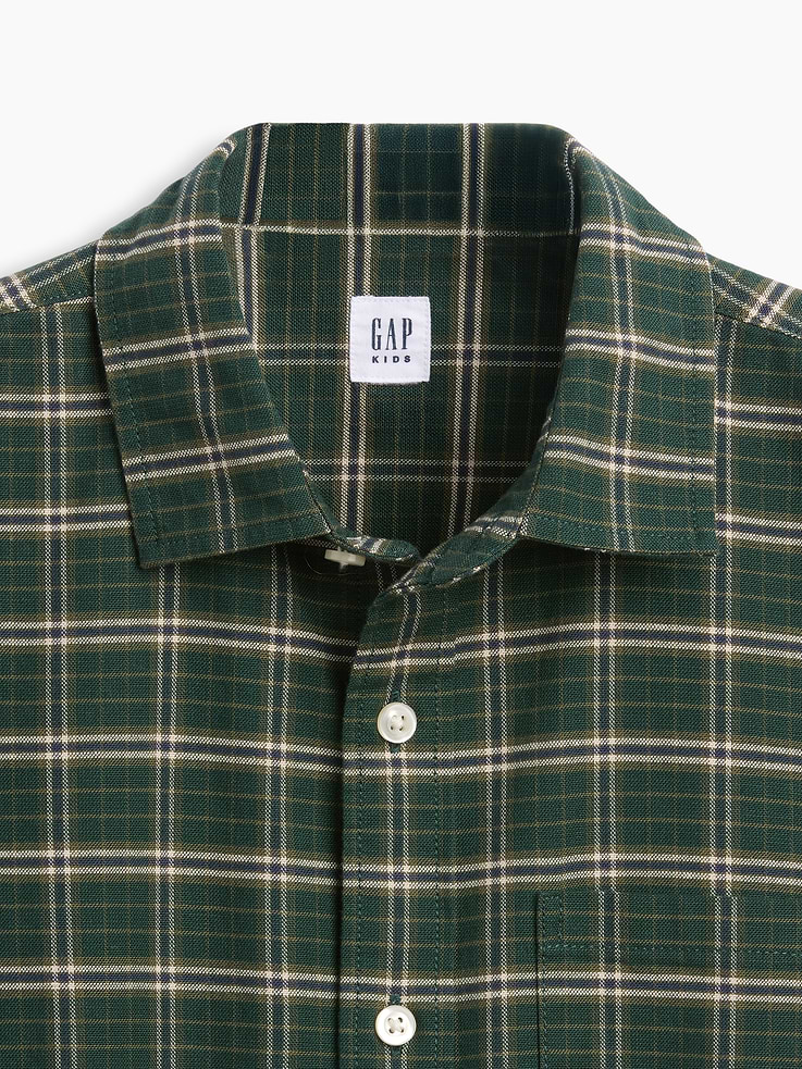 Image number 3 showing, Kids Relaxed Plaid Oxford Shirt