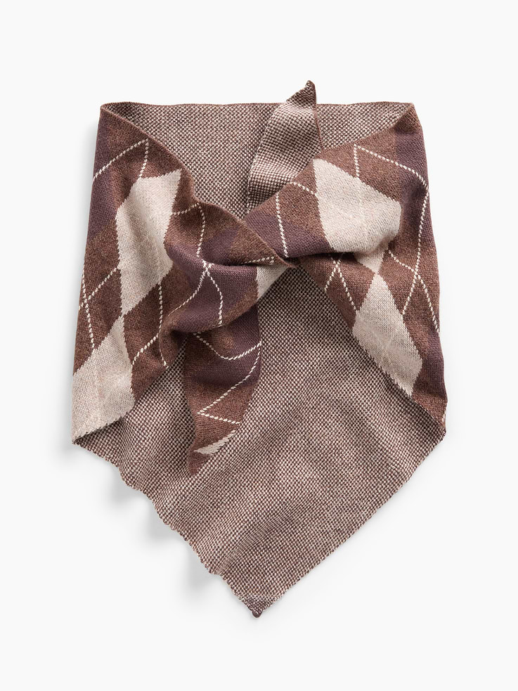 Image number 1 showing, Argyle Triangle Scarf