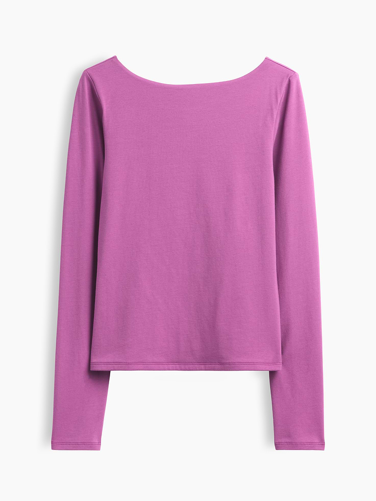 Image 5 of 5, CloseKnit Jersey Scoop-Back T-Shirt