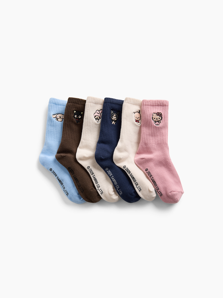 Image number 1 showing, Kids Hello Kitty And Friends Socks (6-Pack)