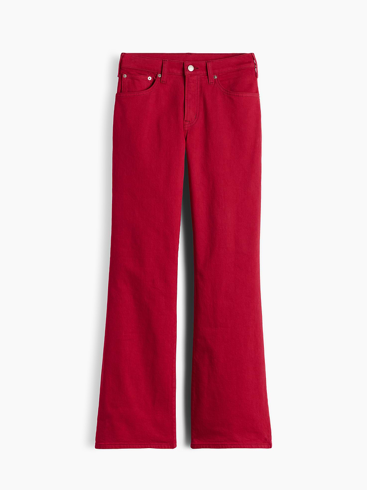 Image number 6 showing, Mid Rise Relaxed Flare Jeans