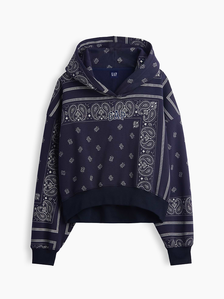 Image 7 of 7, VintageSoft Oversized Crop Hoodie