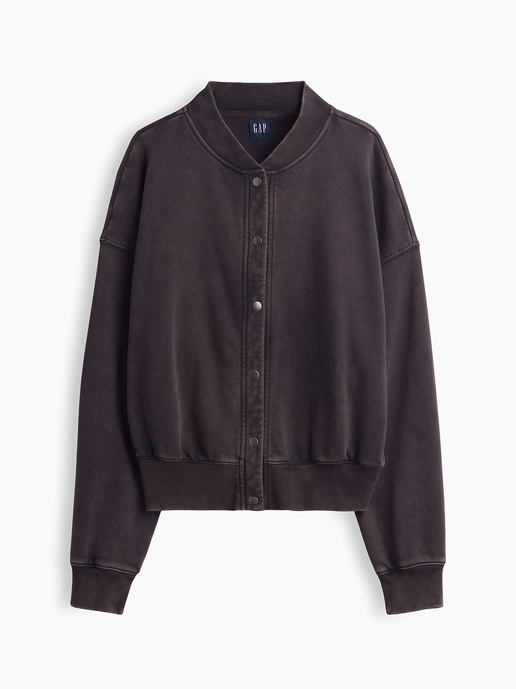 Image 5 of 5, VintageSoft Oversized Bomber Jacket