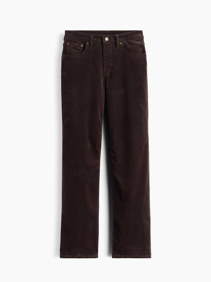 Image number 6 showing, Mid Rise Corduroy Relaxed Straight Pants