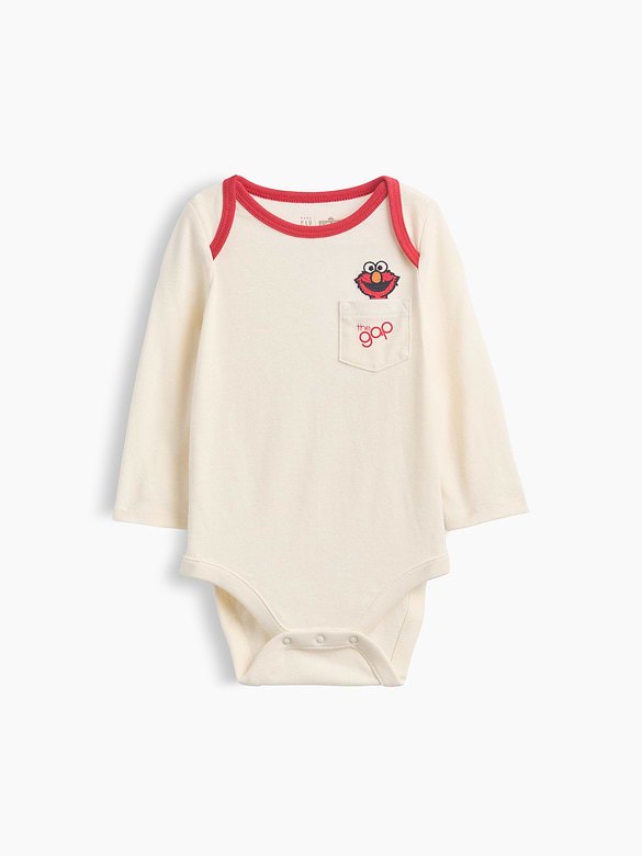 Baby Sesame Street Organic Cotton Pocket Bodysuit