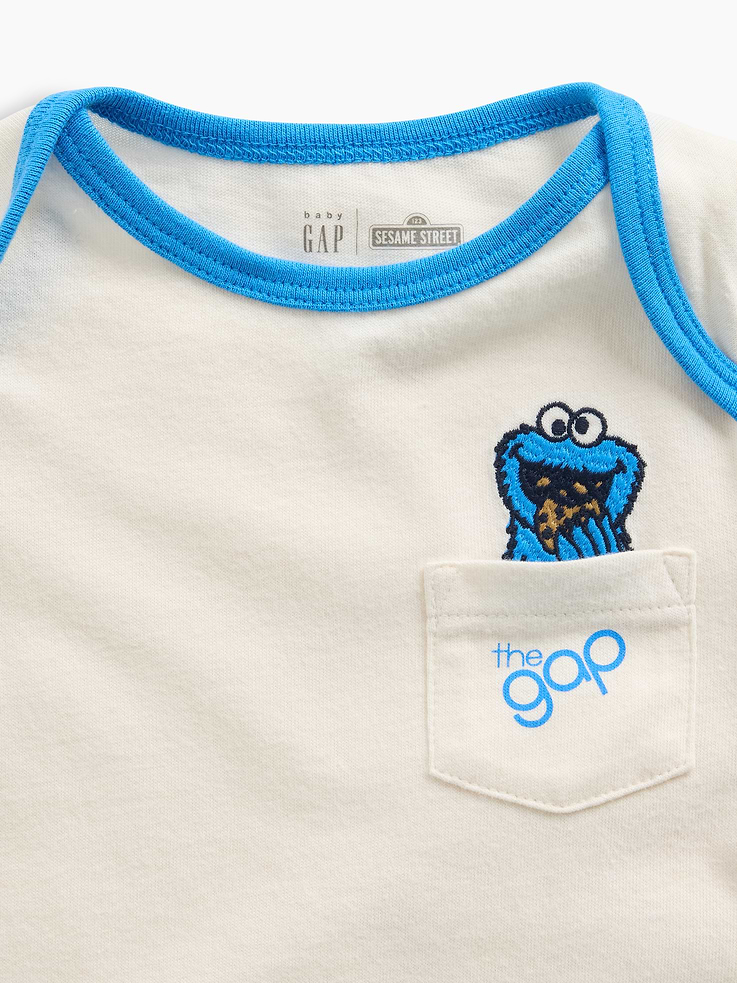 Image number 3 showing, Baby Sesame Street Organic Cotton Pocket Bodysuit