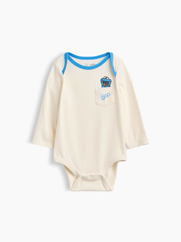 Baby Sesame Street Organic Cotton Pocket Bodysuit