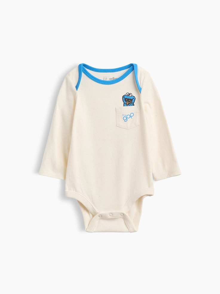 Image number 1 showing, Baby Sesame Street Organic Cotton Pocket Bodysuit
