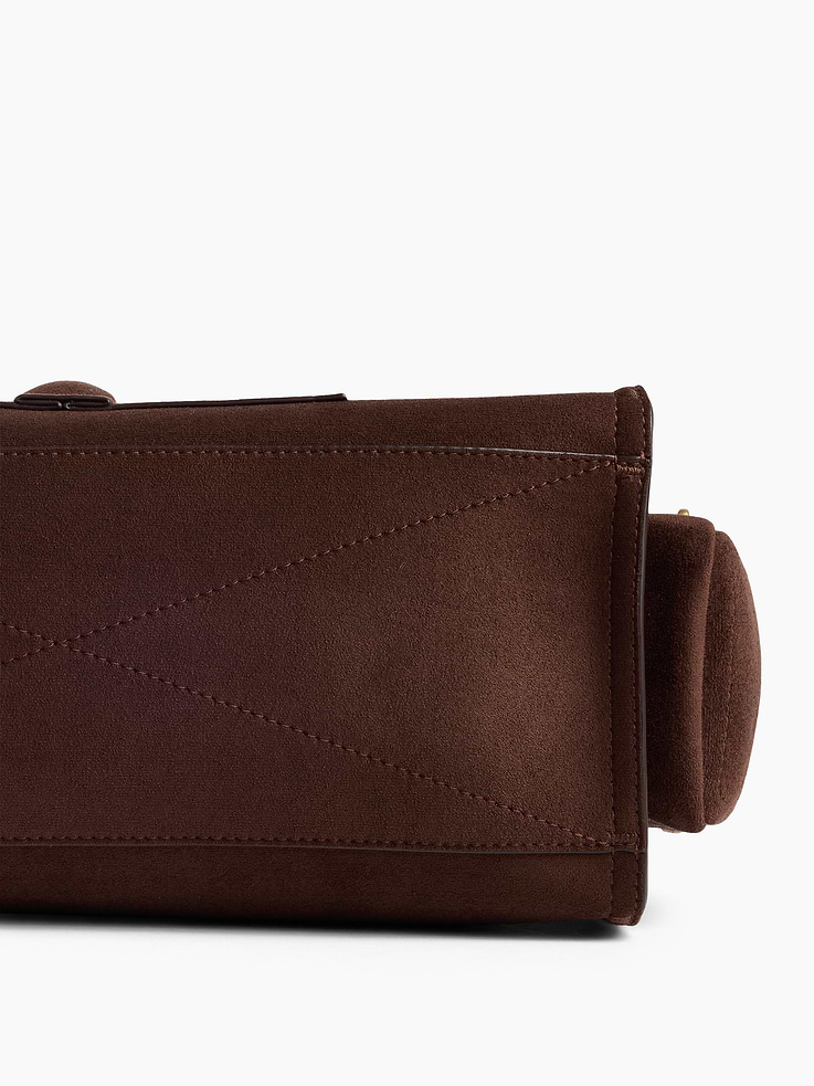 Image number 5 showing, Vegan Suede Five Pocket Satchel