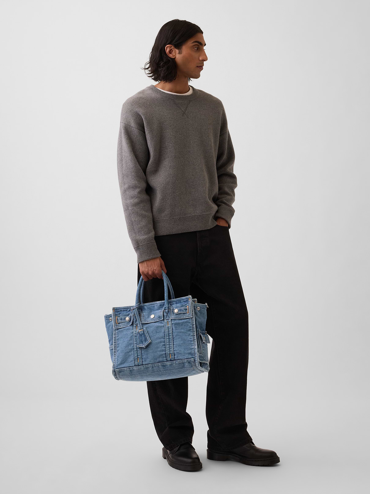 Image number 10 showing, Denim Five Pocket Tote
