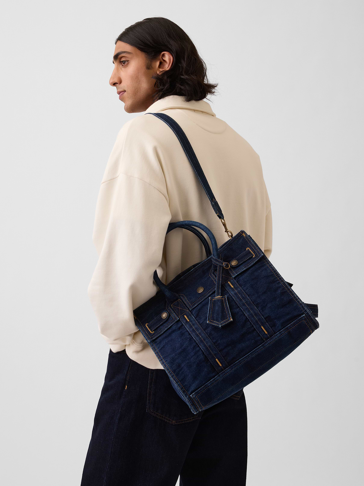 Image number 9 showing, Denim Five Pocket Tote