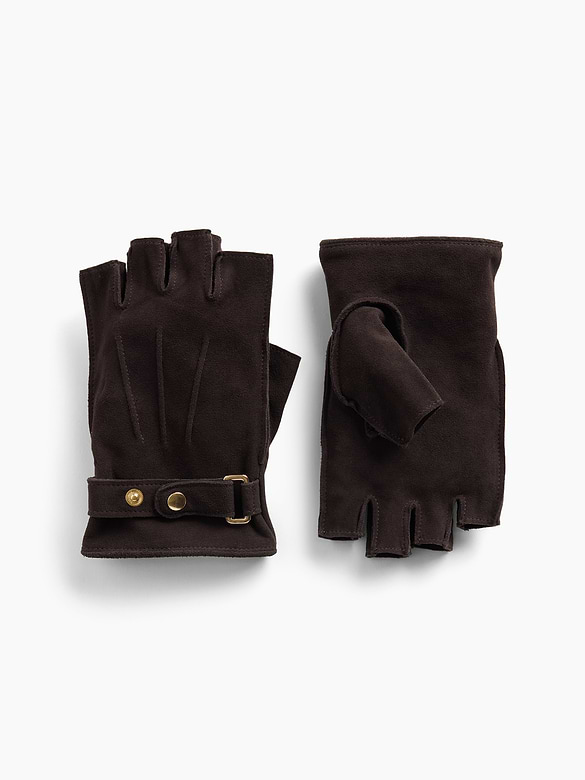 Suede Fingerless Gloves