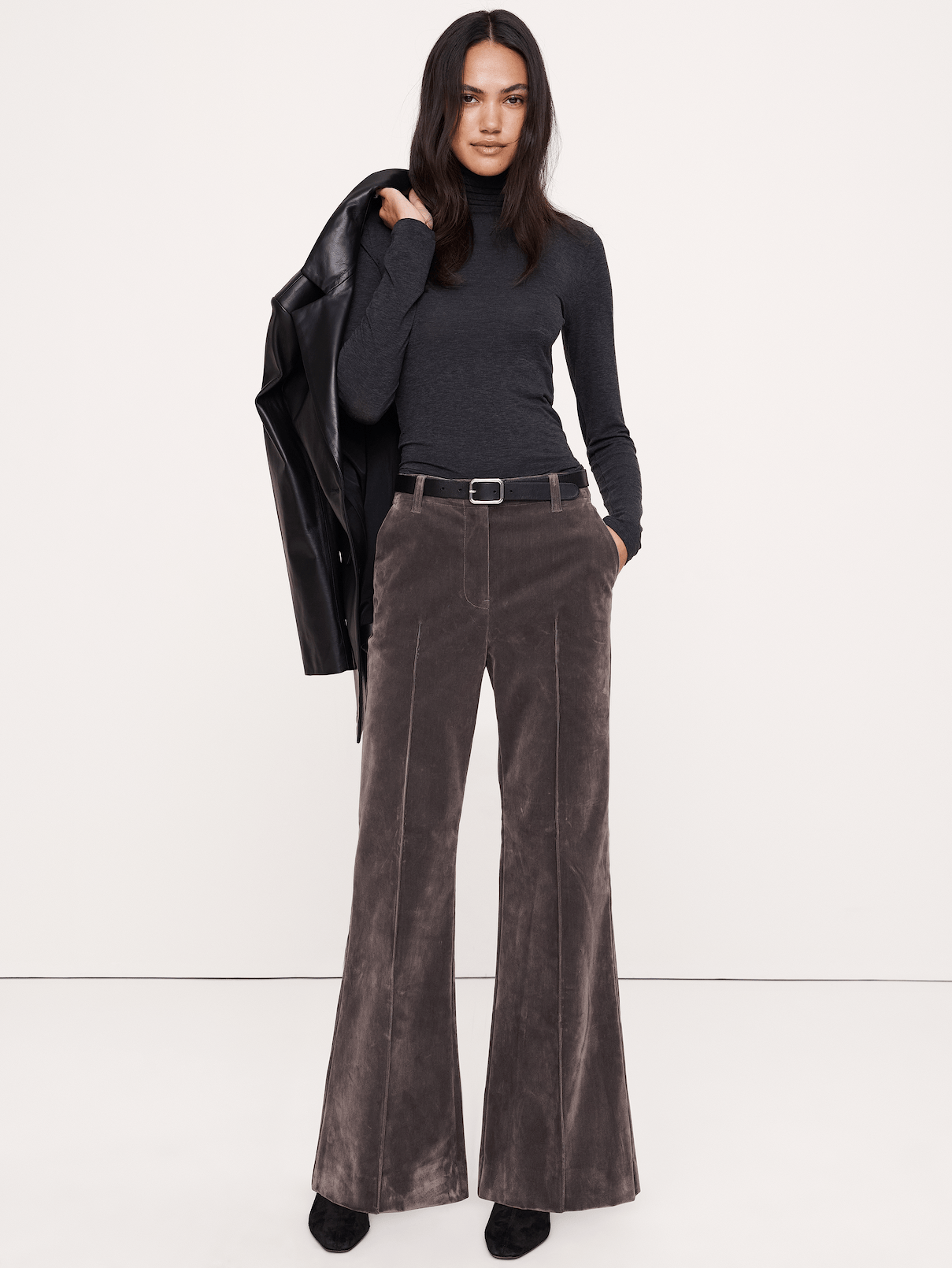 High-Rise Super Flare Flocked Pant