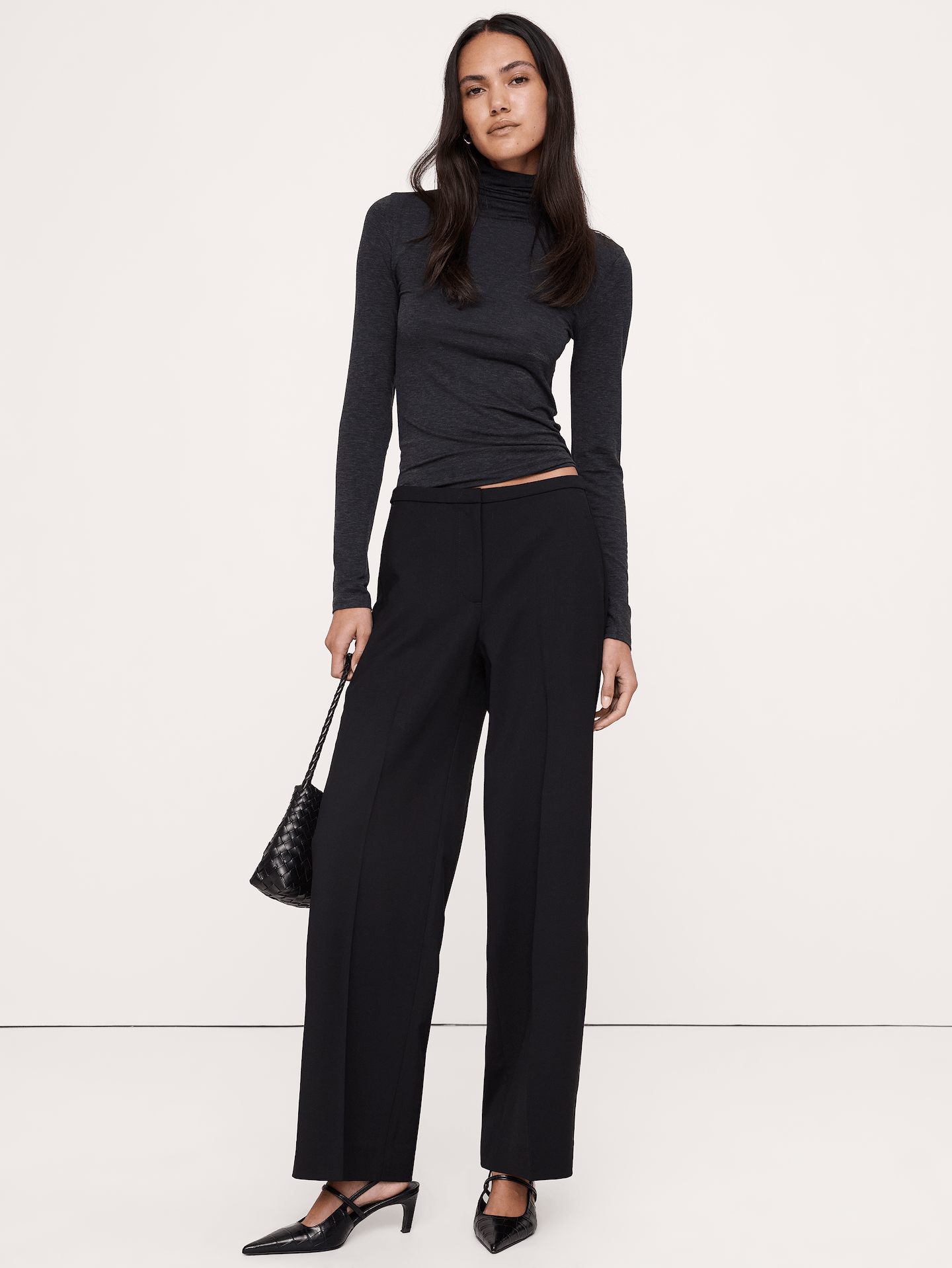 Image 1 of 8, We cut this pant for comfort with an elasticated waist and an easy pull-on design. For fabric, we reached for our Siena Italian wool—a customer favorite for its all-weather weight and hint of stretch—and added a fully functional zip fly for good measure., Mid-Rise Wide-Leg Fit: Relaxed through hip and thigh with a wide leg. Full length., Elastic waist at back., Zip fly with hook-and-bar closure., Unlined., Product #1189257
