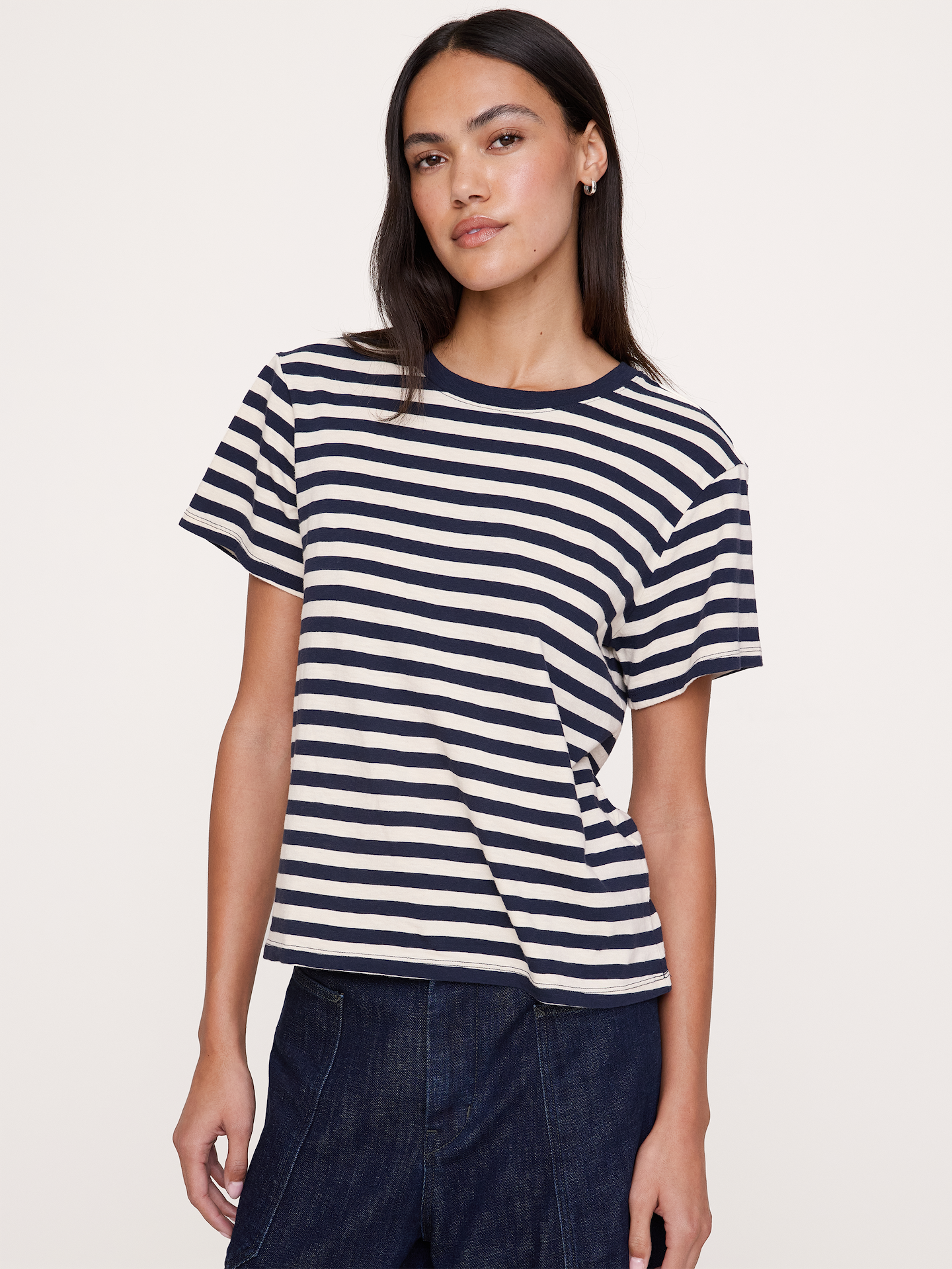 Image number 1 showing, Cotton Slub Crew-Neck T-Shirt
