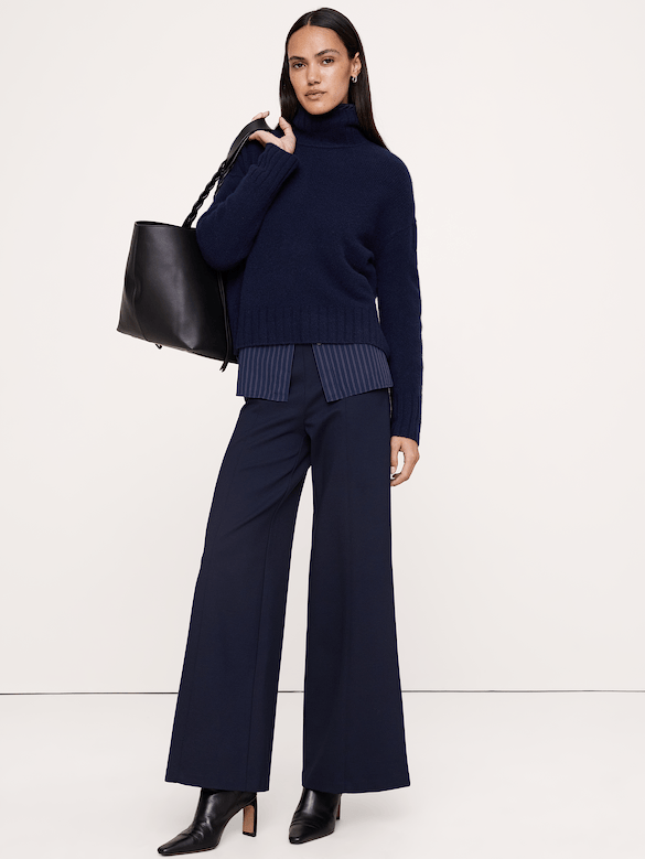 High-Rise Wide-Leg Everywhere Ponte Pull-On Pant