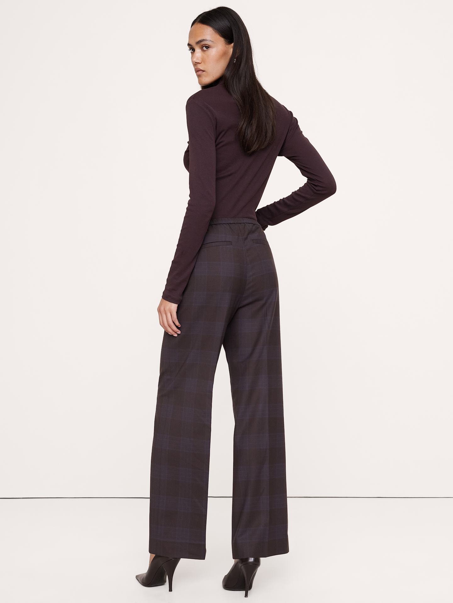 Image 3 of 6, High-Rise Wide-Leg Wool-Blend Pant