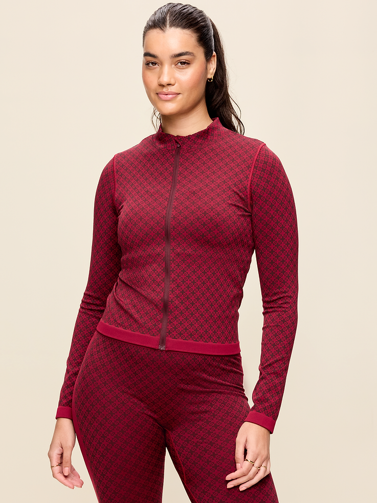 Image 6 of 9, Seamless Jacquard Full-Zip Jacket