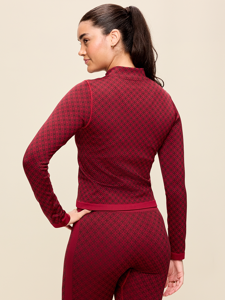 Image 7 of 9, Seamless Jacquard Full-Zip Jacket