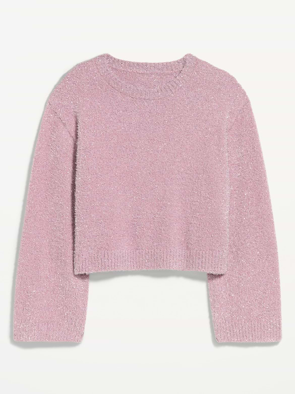 Oversized Shine Crew-Neck Sweater