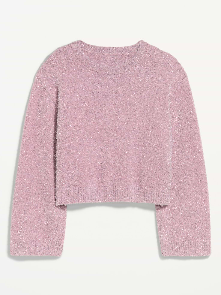 Image 2 of 4, Oversized Shine Crew-Neck Sweater
