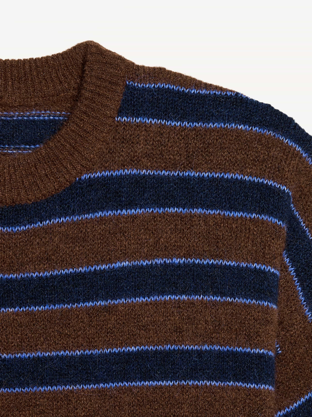 Image 3 of 3, Loose Cozy Wool-Blend Crew-Neck Sweater