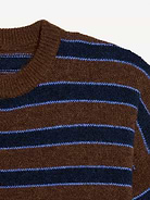 Image 3 of 3, Loose Cozy Wool-Blend Crew-Neck Sweater
