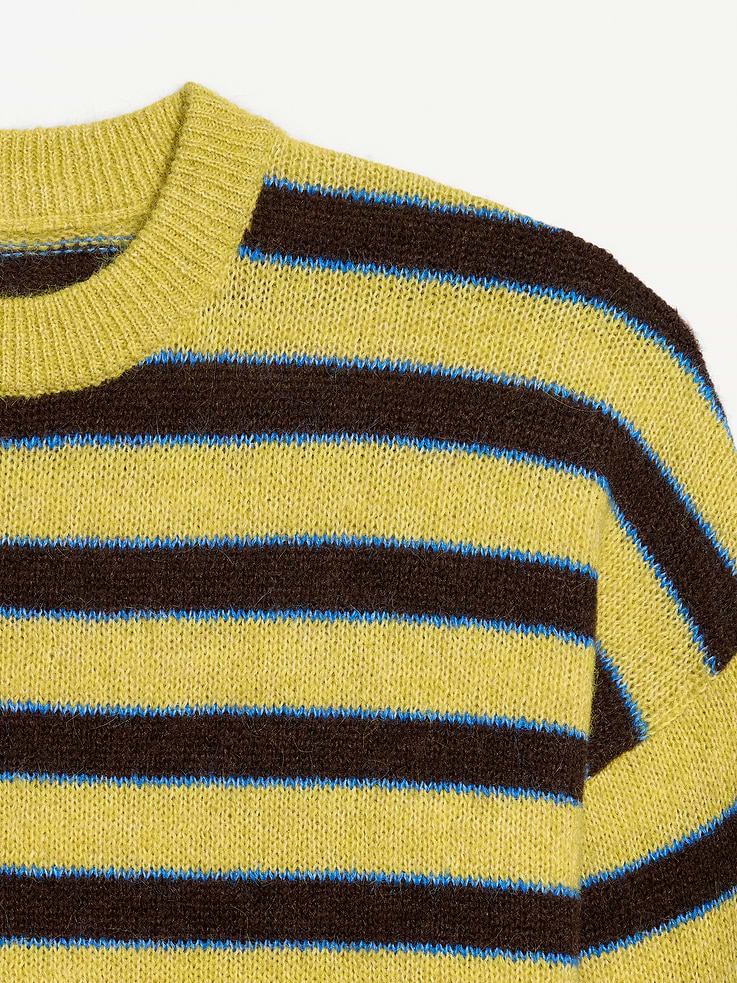 Image 5 of 5, Loose Cozy Wool-Blend Crew-Neck Sweater