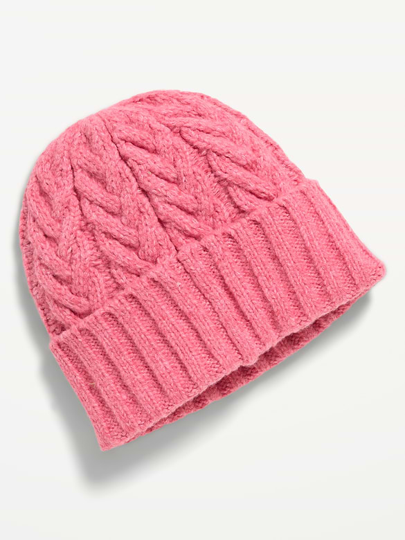 Bonnet en tricot torsadé pour fille