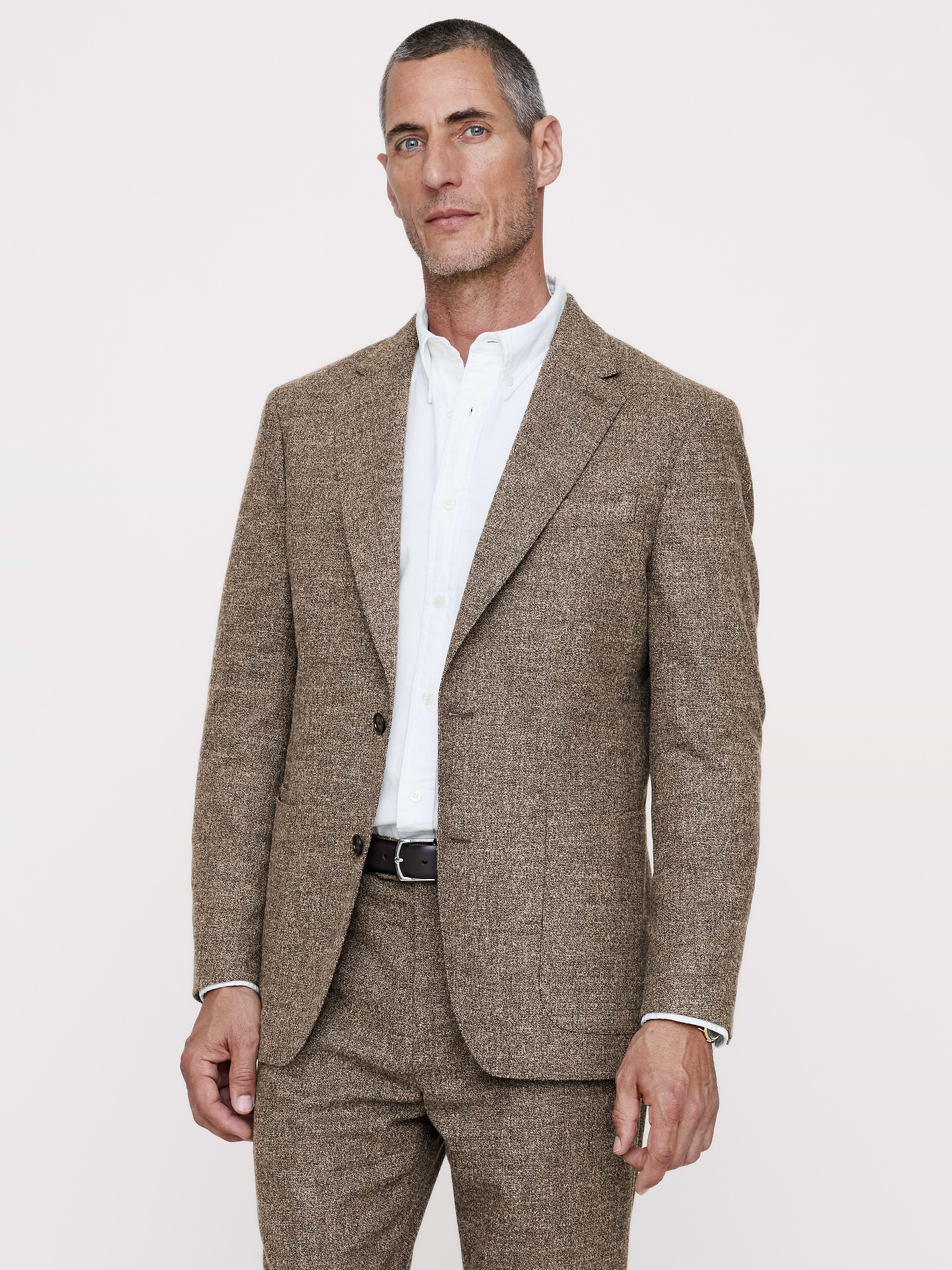 Image number 6 showing, Slim Flannel Pleated Suit Jacket