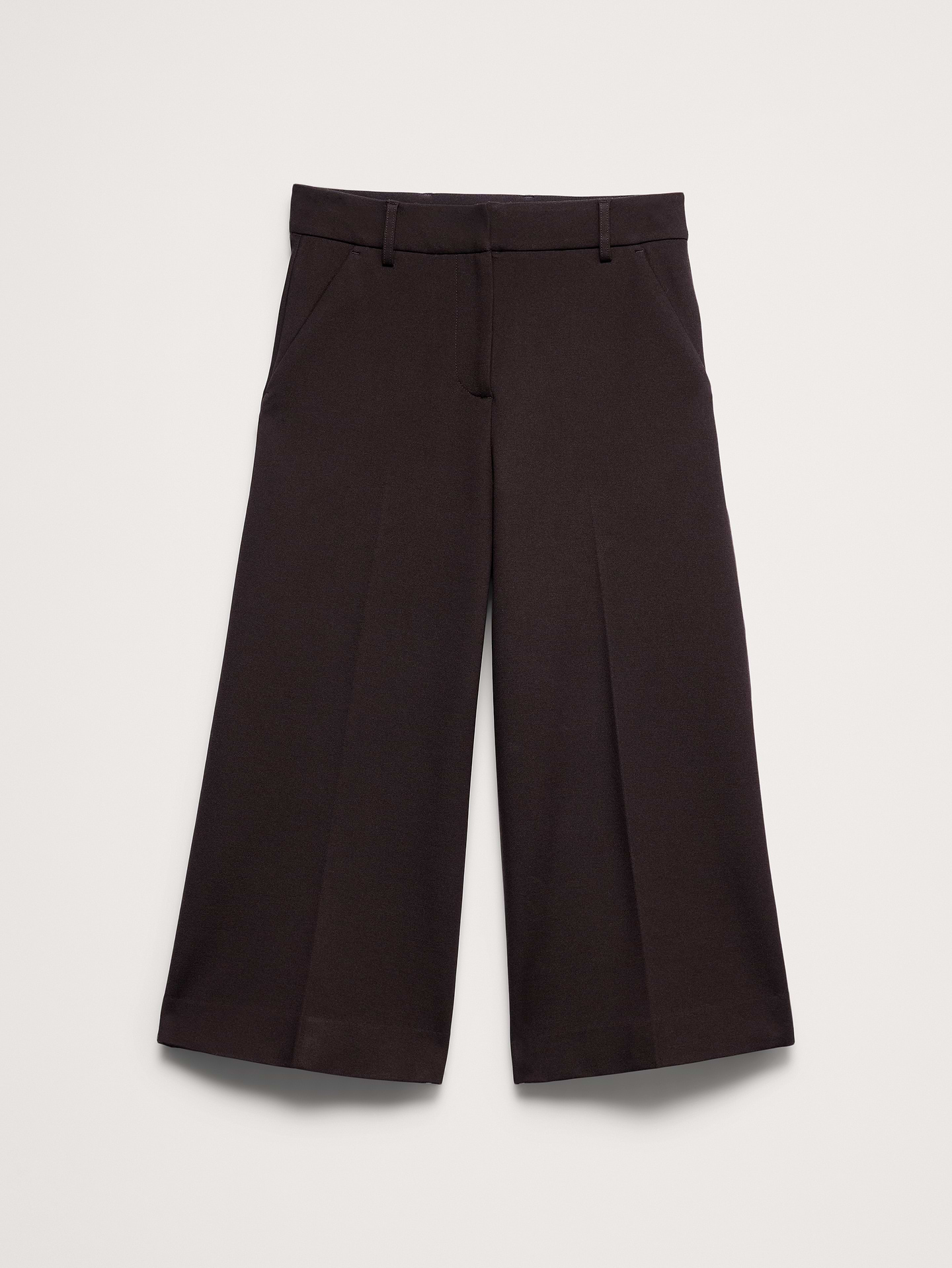 Image 5 de 8, Pantalon gaucho à taille haute en tricot point de Rome