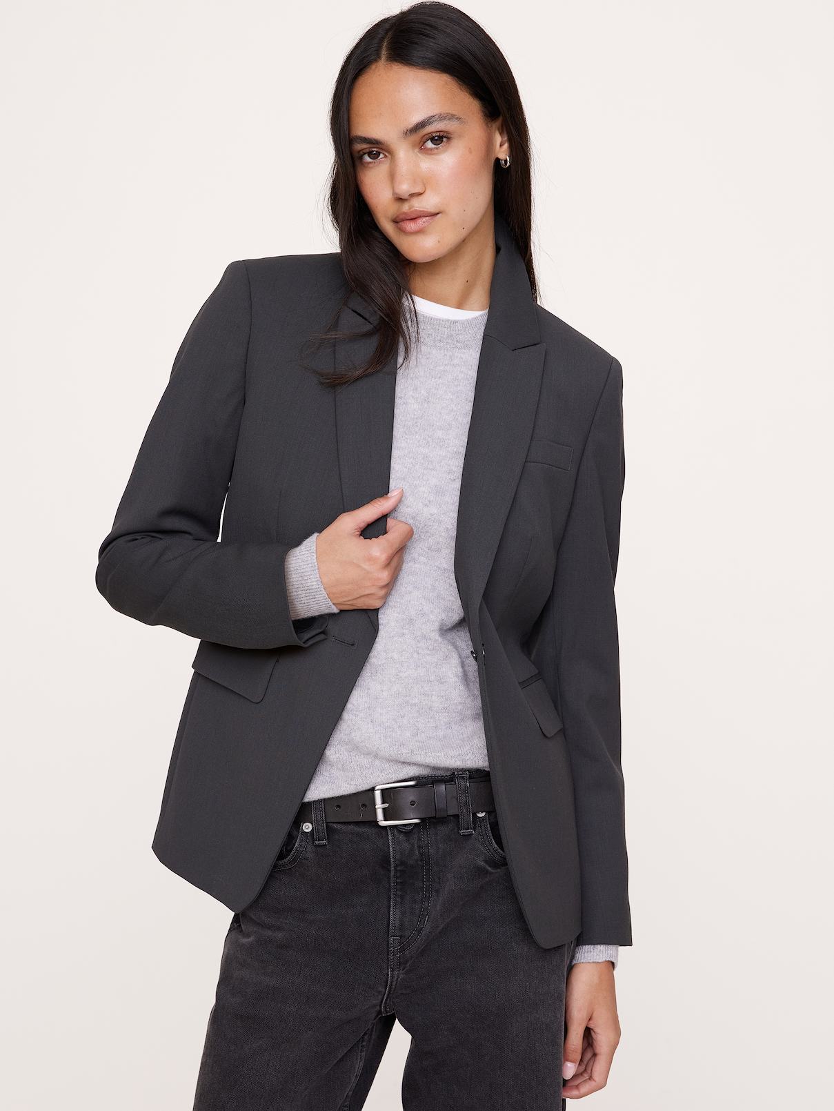 Slim Italian Lightweight Wool Blazer