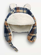 Image 1 of 1, critter ears at crown, adhesive secure closure along chin, fold-up front brim, soft sherpa lining, Product #1185030