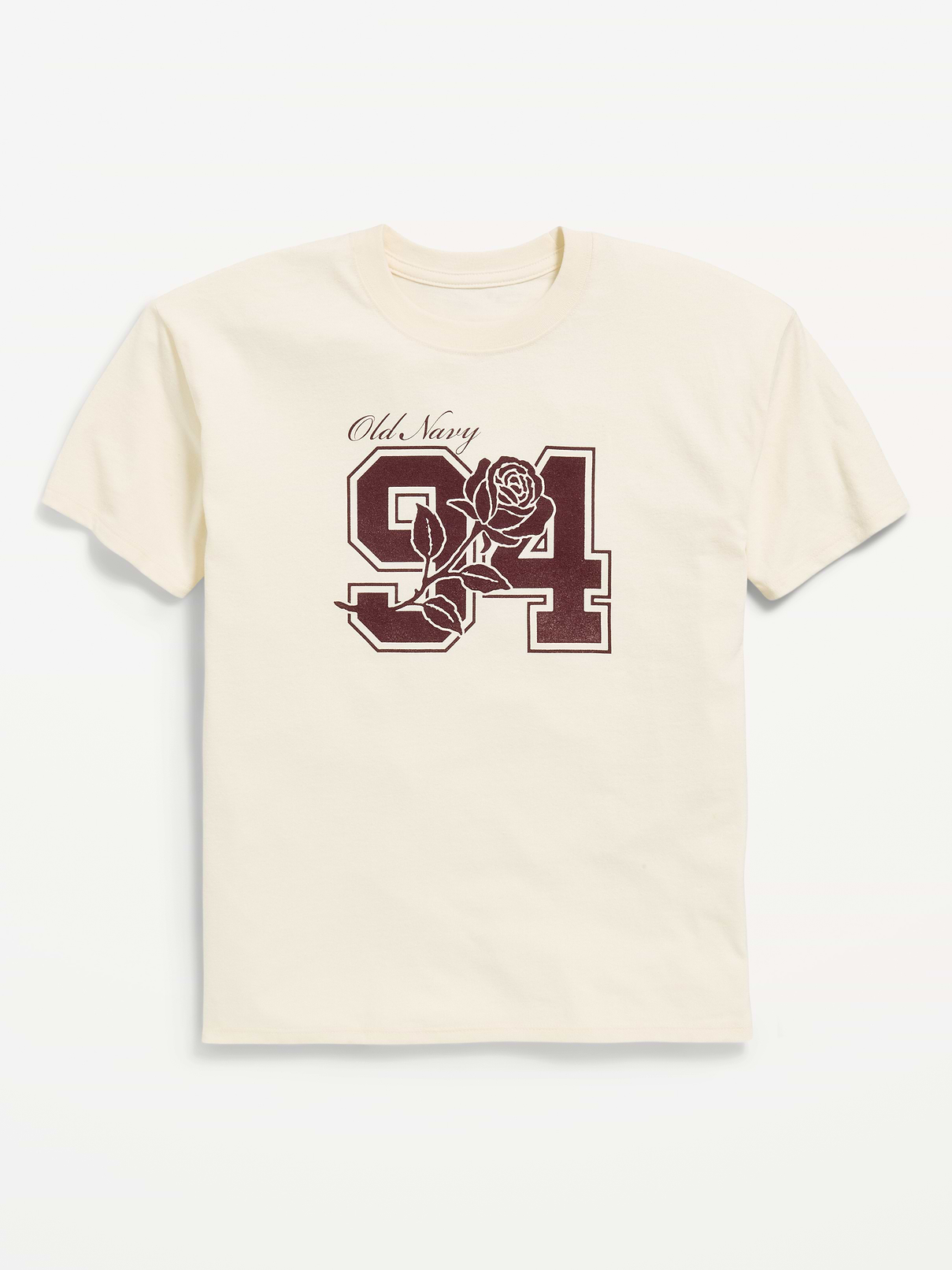Image 1 of 2, crew neck, short sleeves, drop shoulders, graphic at front, Product #1184523