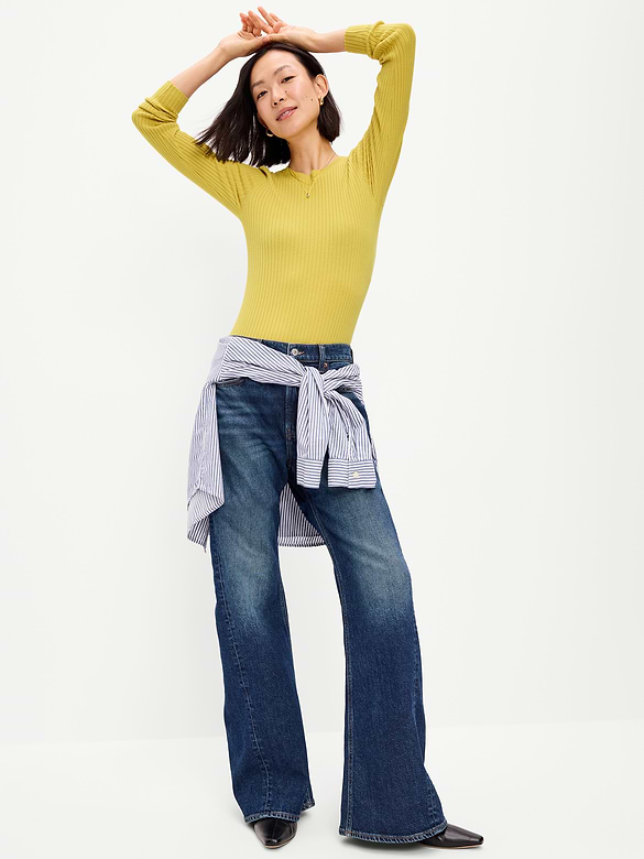 SoSoft Lite Crew-Neck Long-Sleeve Ribbed Top