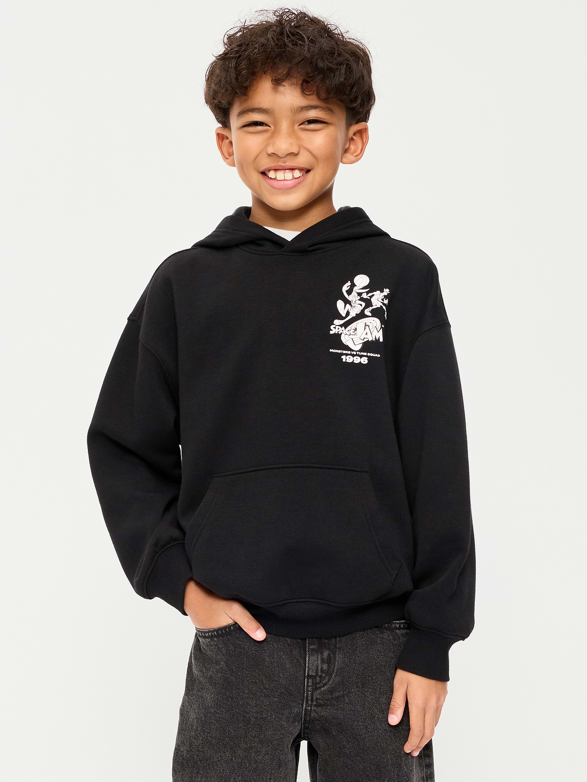 Image number 1 showing, Space Jam™ Gender-Neutral Oversized Pullover Hoodie for Kids