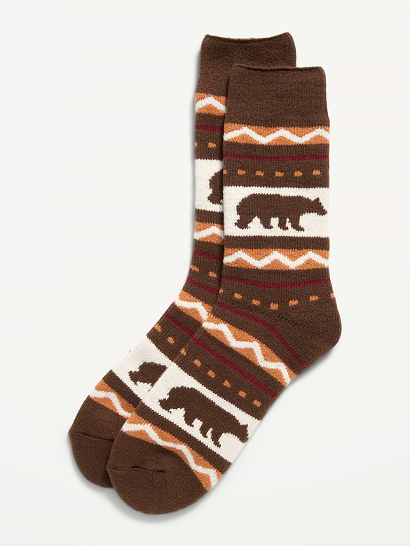 Cozy-Lined Crew Socks for Men