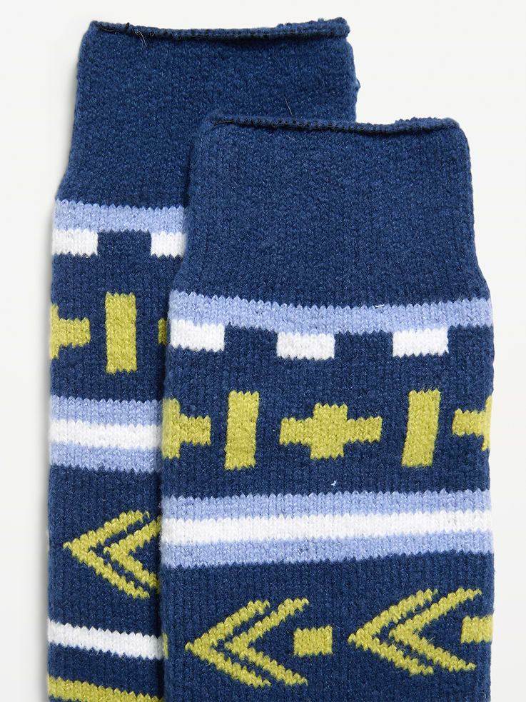Image 2 of 2, Cozy-Lined Crew Socks for Men