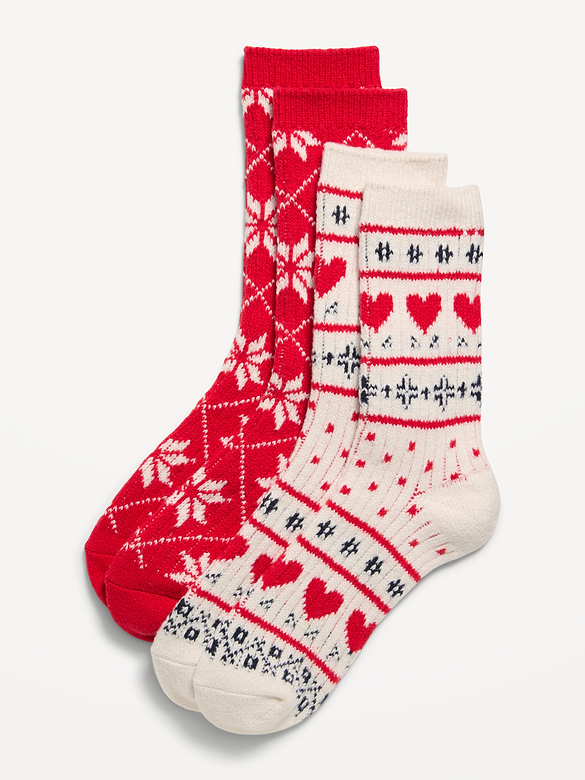 Fair Isle Crew Socks 2-Pack for Women