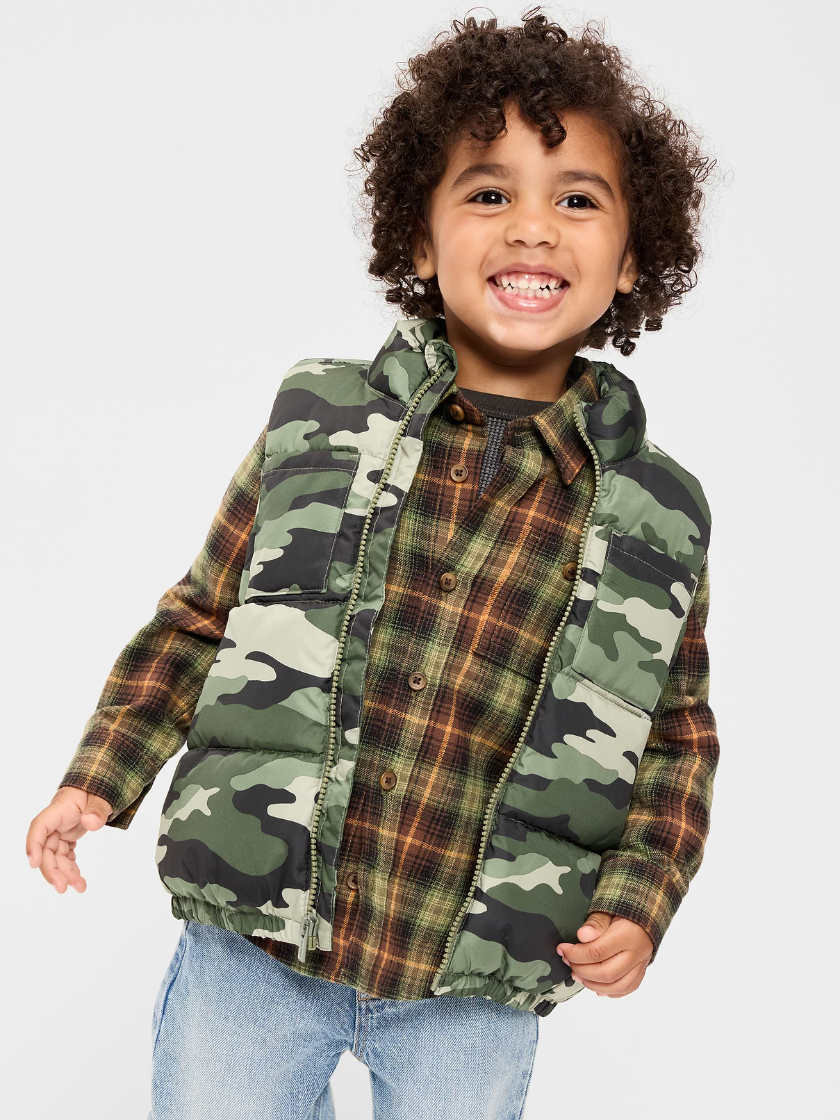 Image number 1 showing, Water-Resistant Puffer Vest for Toddler Boys